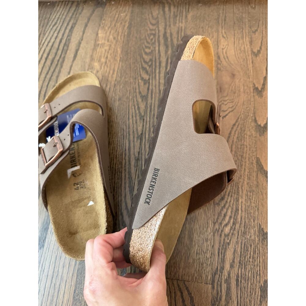 Birkenstock Arizona Mocha Birkibuc Soft Footbed Sandals Sz 42 Men's 9 Womens 11 - Picture 8 of 12